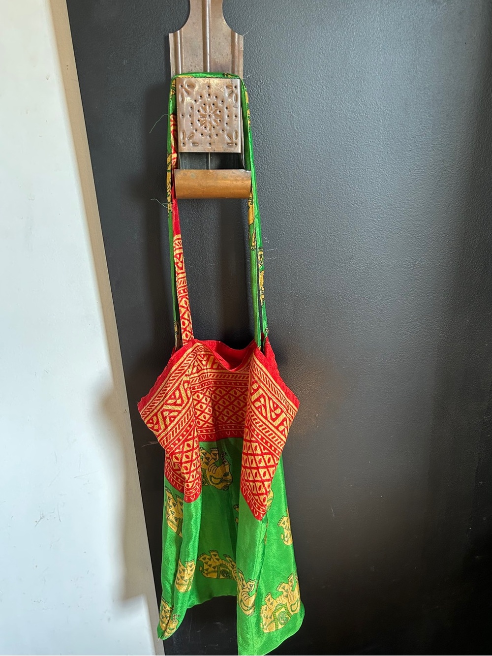 Handmade Boho Elephant Tote Bag